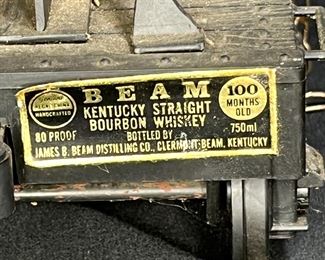 Jim Beam Log Car train Decanter