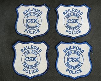 4 CSX Rail Transport Police Patches