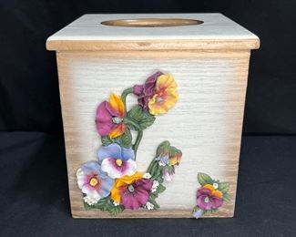 Artisan Flair Tissue Box & Cylinder Candle Holder