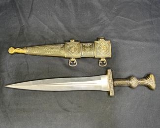 Ornate Reproduction Roman Dagger with Sheath