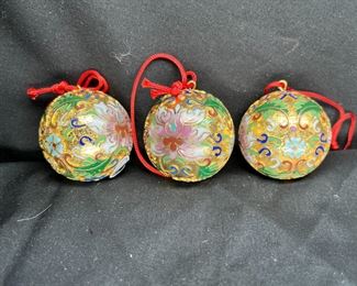 #5406 Lillian Vernon Cloisonne Ball Ornaments
