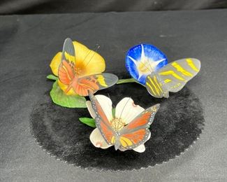 3 Franklin Mint 1985 Butterflies of the World