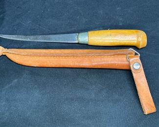 Martini Filet Knife from Finland w/ leather sheath