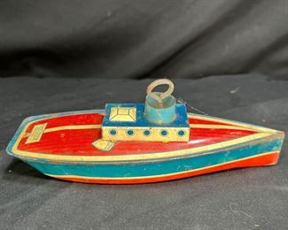 VTG Tin Lindstrom Windup boat with prop