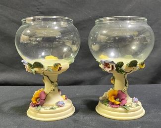 Artisan Flair Frame & 2 Bowl Candle Holders