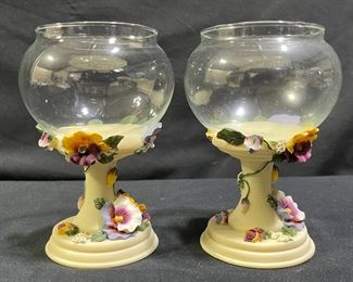 Artisan Flair Frame & 2 Bowl Candle Holders