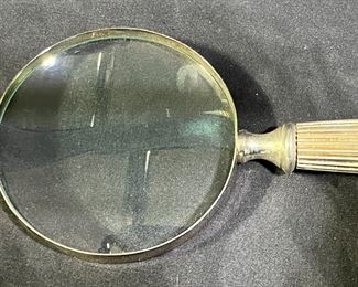 VTG Silver Pleated Magnifying Glass w/ Ball End