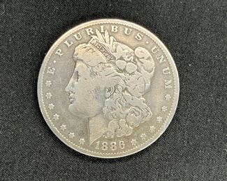 1886 O Morgan Silver Dollar