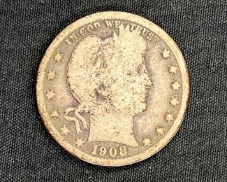 1908 Barber quarter