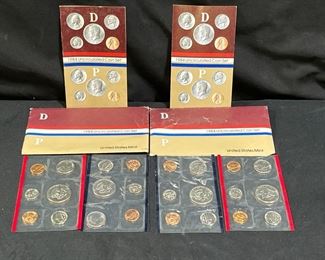 Four 1984 Un-Circulated Coin Sets