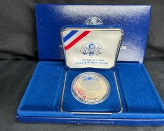 1987 US Constitution Silver Dollar Proof