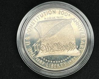 1987 US Constitution Silver Dollar Proof