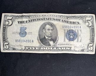 1934D $5 Silver Certificate