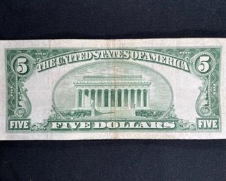 1934D $5 Silver Certificate