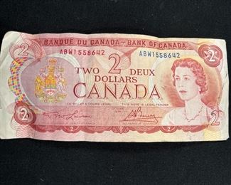 1974 Canadian $2 Bill