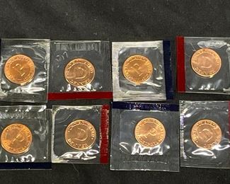 8 Piece Set Dept. of Treasury Token Proofs