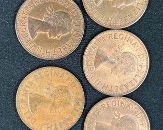 5 Elizabeth- United Kingdom Pennies