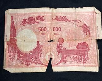 7 Vintage Italian Banknotes