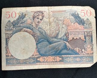 VTG WWII Occupied France 50 Cinquante