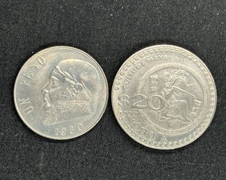 VTG Mexican Coin & Paper Currency