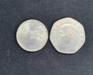 VTG Mexican Coin & Paper Currency
