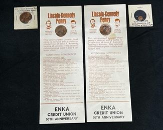 Four Commemorative & Novelty Pennies