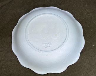 Blue Jasperware Scalloped Compote Dish