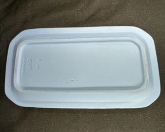 Jasperware Blue Rectangular Pin Tray