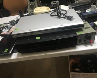 Top: DVD/CD player
Bottom: VHS player