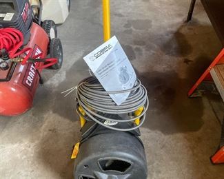 Cable, drum machine 90040. Used for sinks, tubs floor drains, and roof stacks.