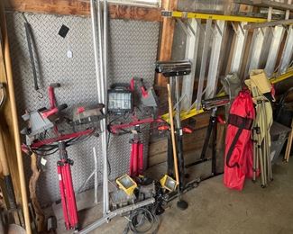 12 foot step ladder, wooden extension ladder,