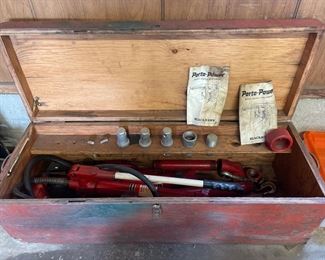 Porto-power, body repair equipment.Blackhawk