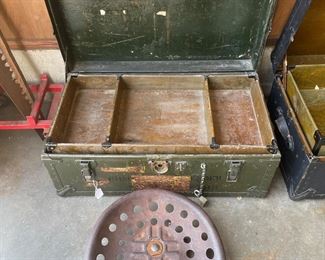 Army trunk with key