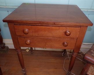 made on the farm walnut bedside lamp stand