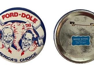 632 Ford Dole Cartoon Campaign Button 
