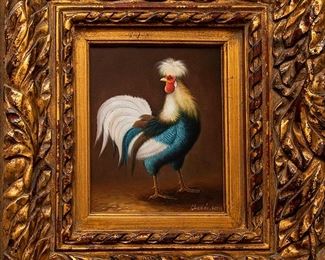 Claude LeMaire Rooster Painting One