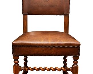 English Barley Twist Embossed Chair