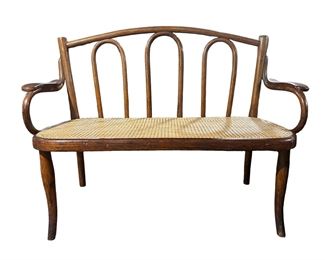 Rare Thonet Bent Wood Child's Bench