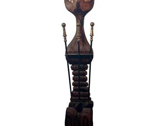 Rare Witco Large Cat Fireplace Tool Holder