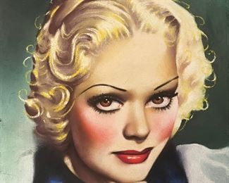 1935 Pastel Drawing of Alice Fey by Ralph Newton