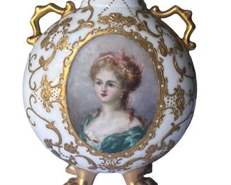 Antique French Portrait Vase