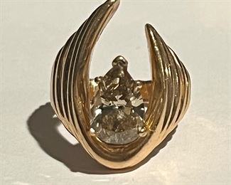 Approx. 2.5+ Champagne Diamond in 14K Gold Setting