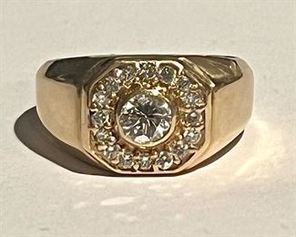 14K Gold and Diamond Ring