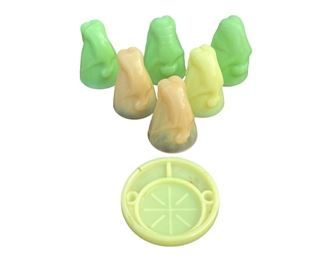 Vintage Figural Bottoms Up Glasses