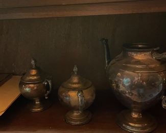 Sterling silver tea set