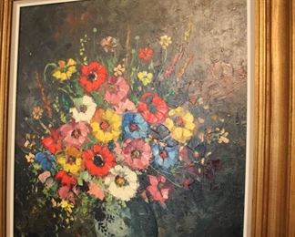 Floral still life oil painting