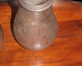 Early 20thc fire fighter memorabilia - from West Hoboken, NJ - trumpets / speaking horns, chief's lantern