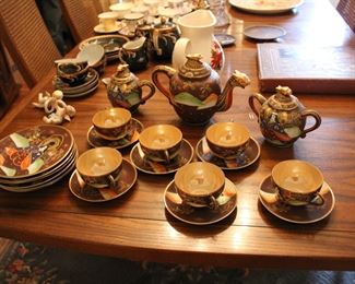 Satsuma tea / dessert set - dragon spout teapot