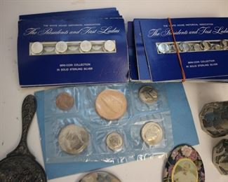 Franklin Mint sterling mini-coins Presidents & First Ladies 