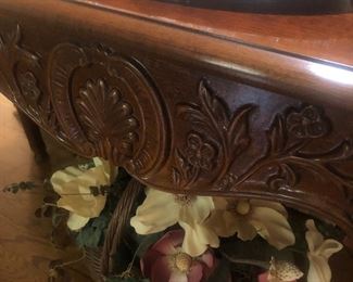 Intricate design on sofa table